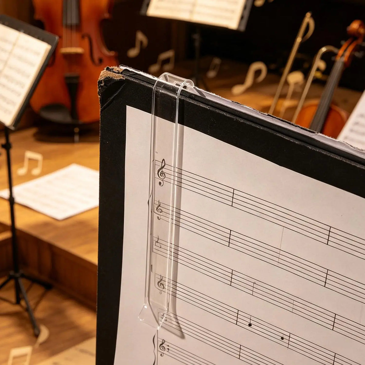 Transparent Acrylic Sheet Music Clips for Music Stand (2/4 Pack)