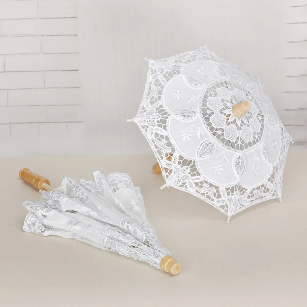 Vintage Lace Parasol Umbrella – Bridal, Flower Girl & Wedding