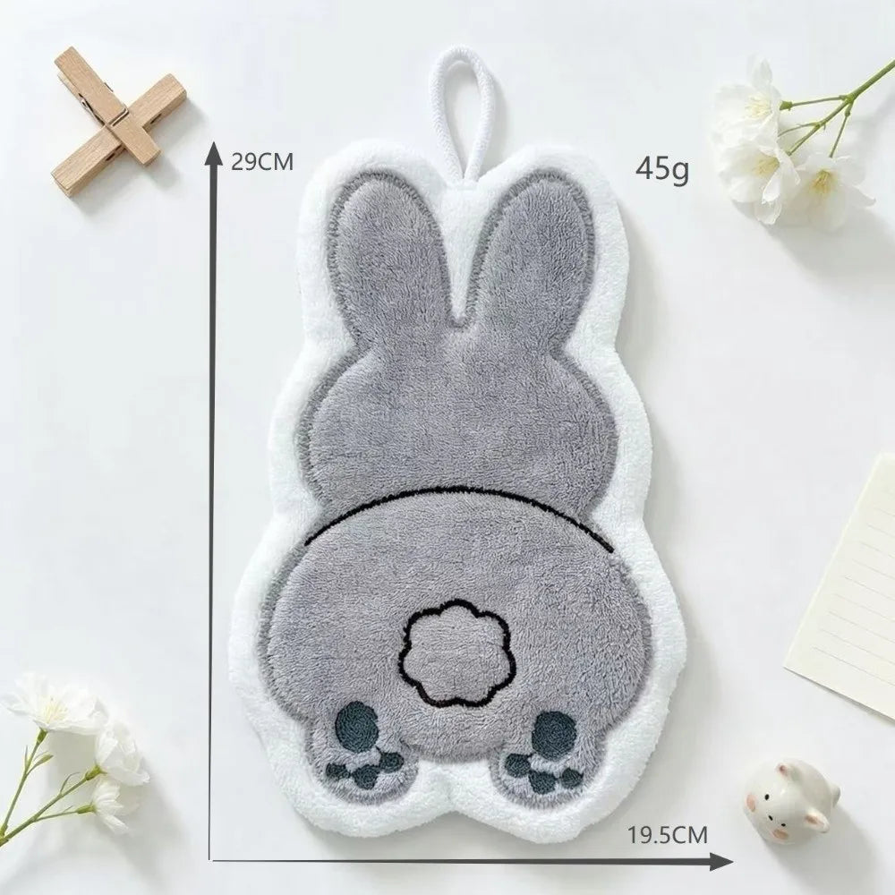 Cute Animal Coral Fleece Hanging Hand Towel – Kids & Kitchen