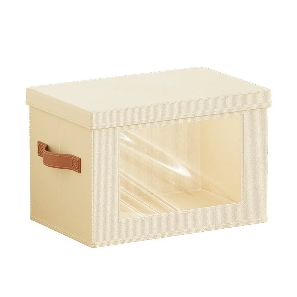 Foldable Fabric Storage Box with Window & Handle – Stackable