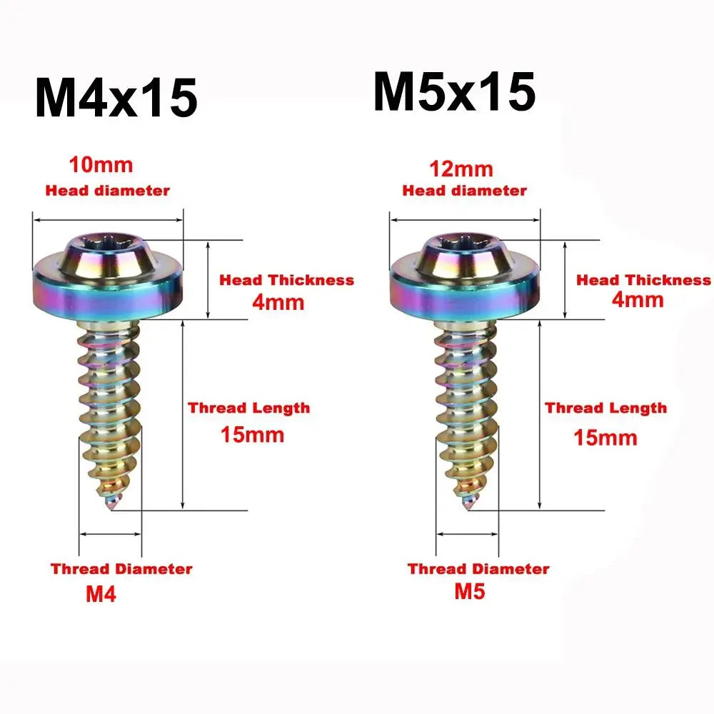 GR5 Titanium Self-Tapping Screw M4 M5 Torx Drive Trim Panel