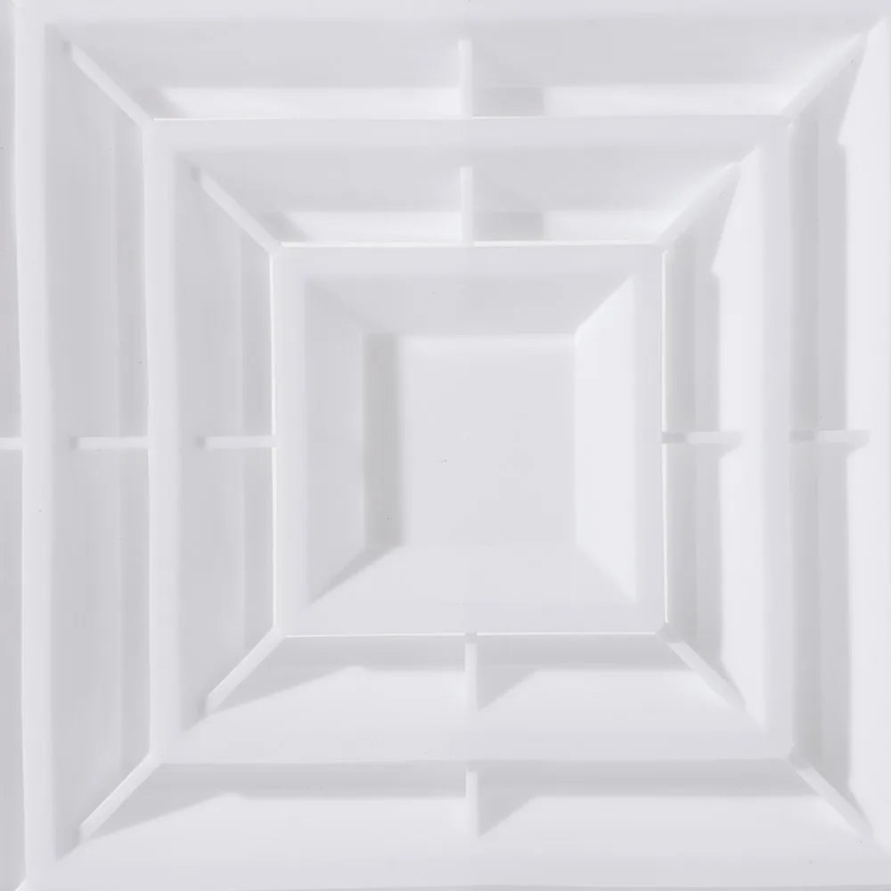 White Square Air Vent Grille – Silent Ceiling Ventilation Cover