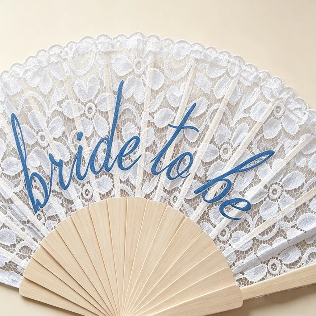 Wooden Lace Handheld Fan – Wedding & Bridal Shower Party