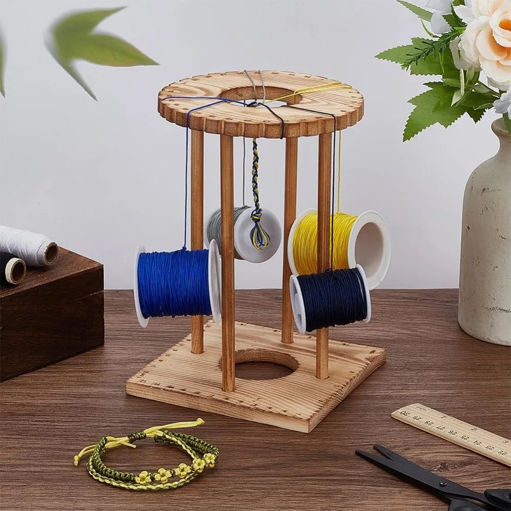 Wooden Kumihimo Marudai Disk Kit – 32-Slot DIY Braiding Set