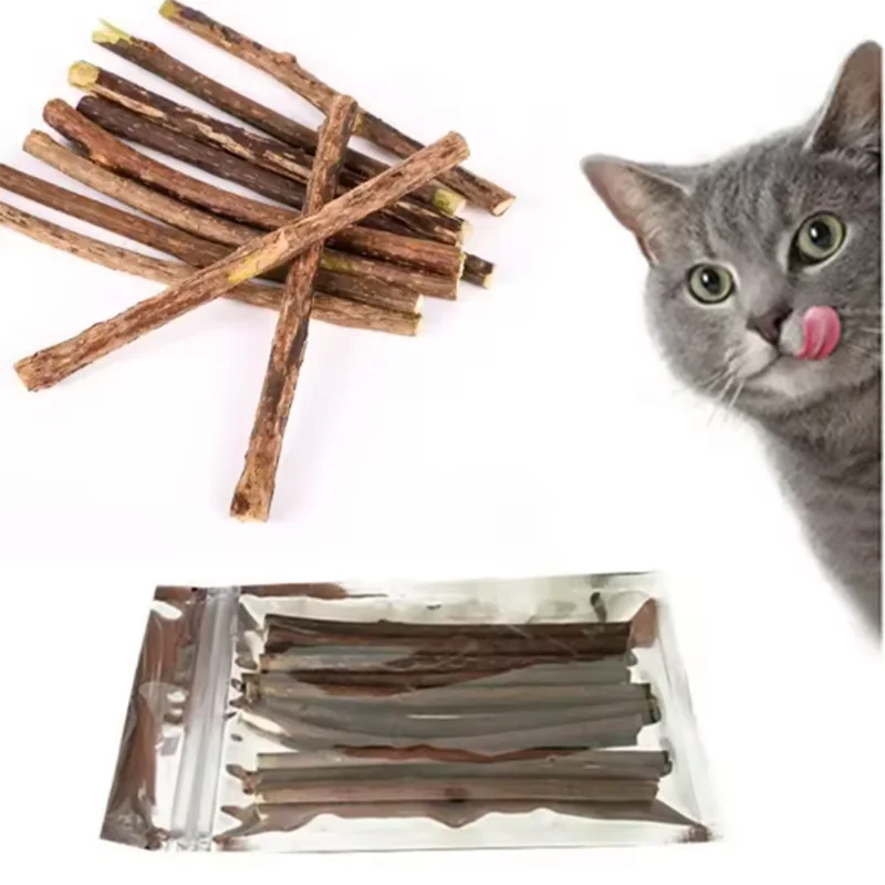 20-Pc Natural Polygonum Cat Chew Sticks – Dental Molar Toy