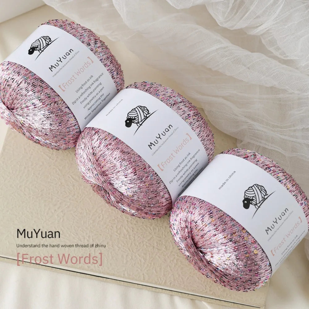 Sequin Crochet Thread 50g – Nylon DIY Craft Yarn