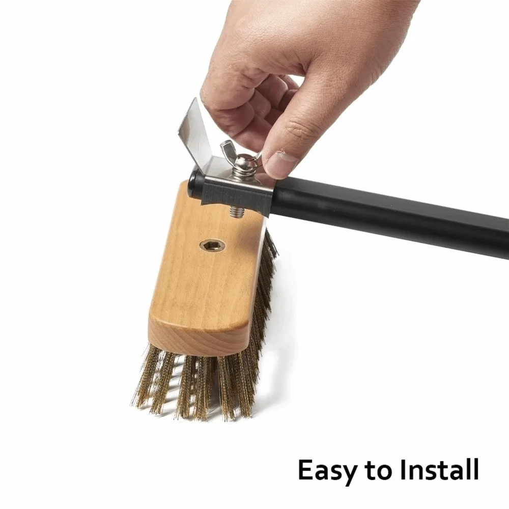 Pizza Oven & Grill Cleaning Brush – Copper Wire Long Handle