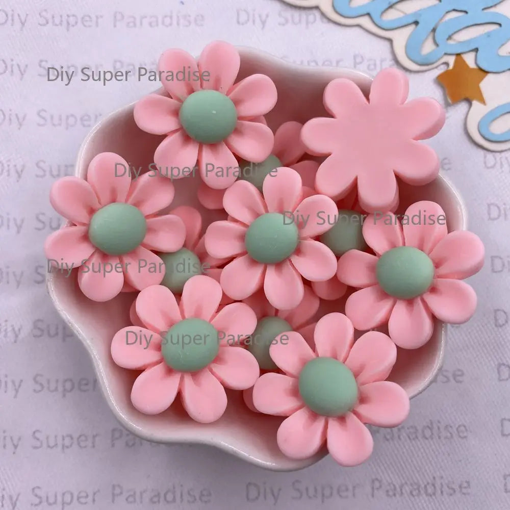 25mm Resin Kawaii Sunflower Flatback Figurines 10PCS – DIY Craft