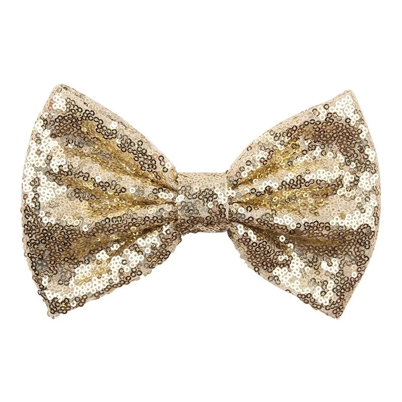 5-Pack Glitter Sequin Hair Bows – DIY Girls Hair Accessories