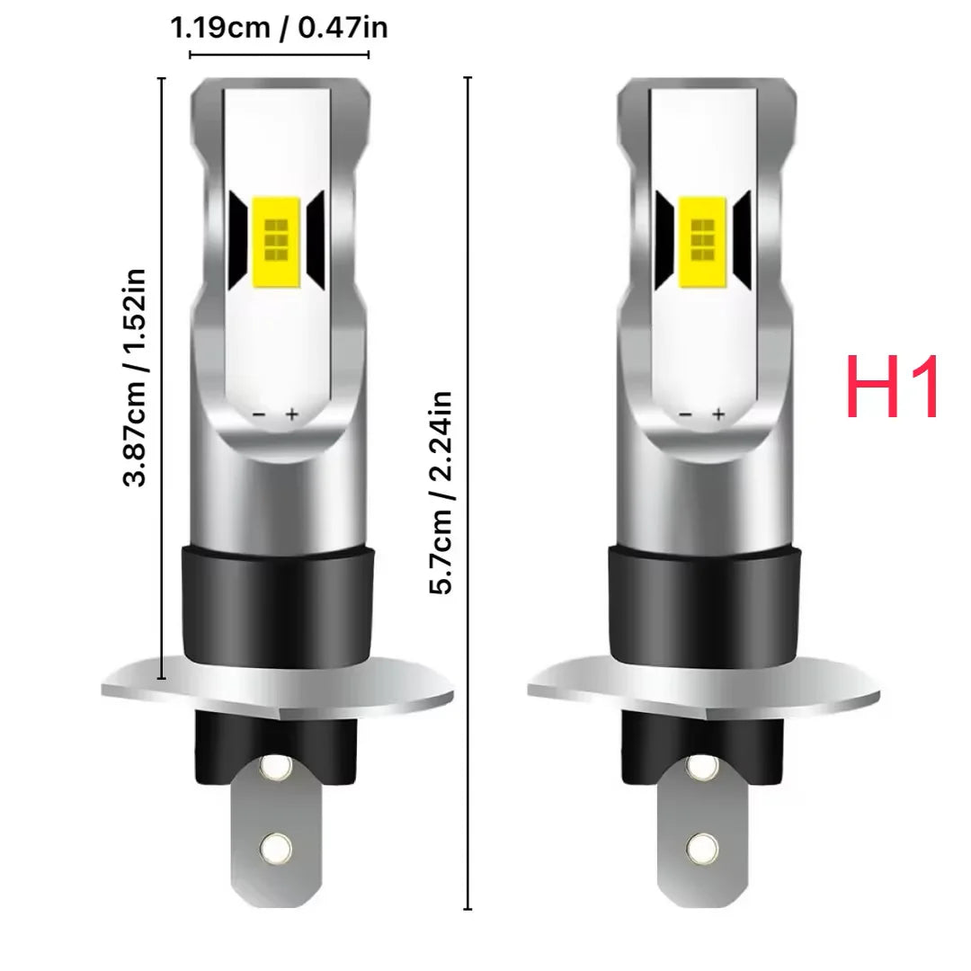 2-Pack CSP LED Headlight Bulbs H4 H7 H11 Plug & Play 50000LM