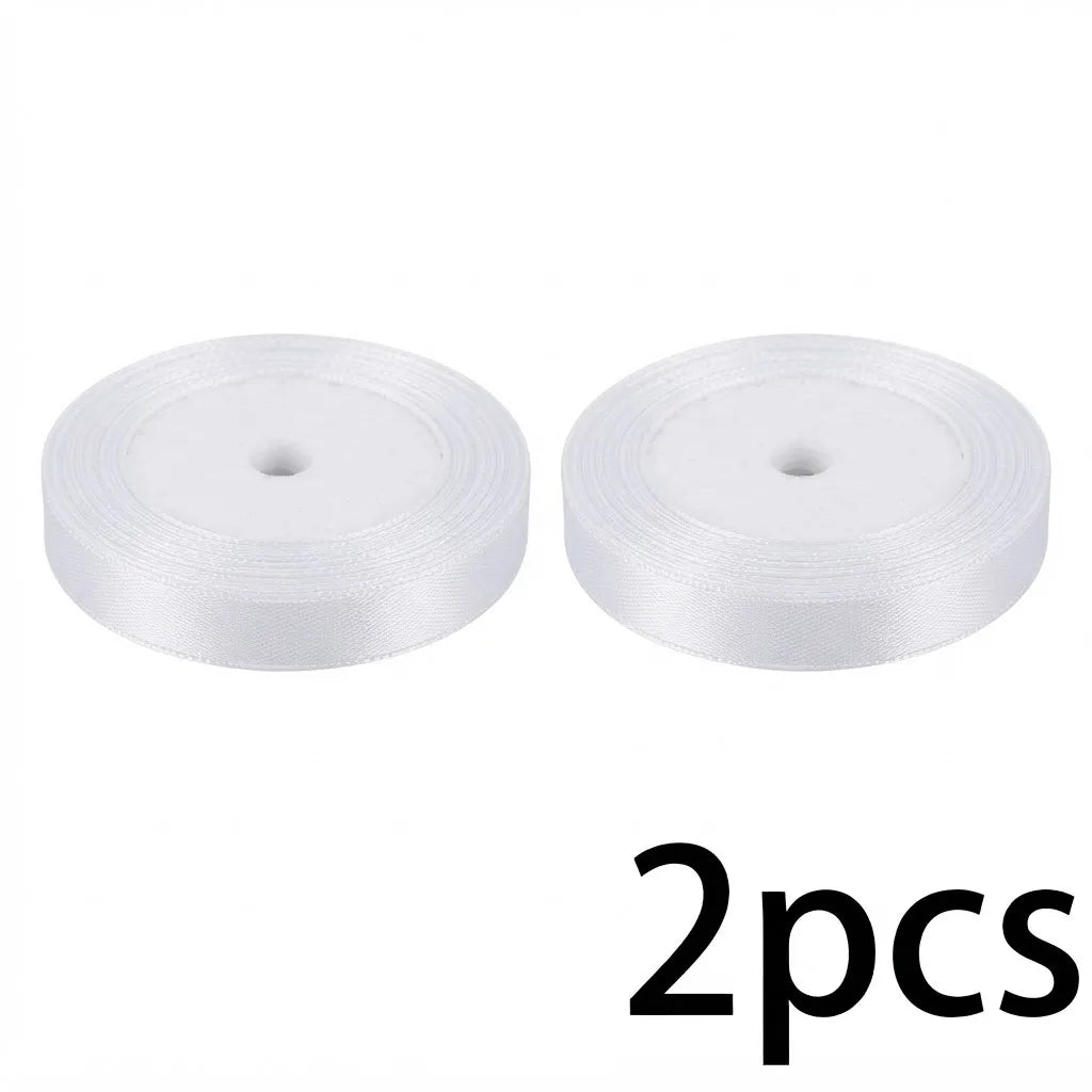 White Single Face Satin Ribbon 25 Yards – Gift & Craft Wrap