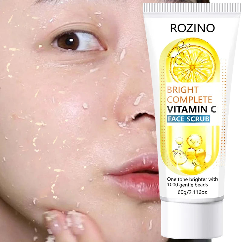 ROZINO Vitamin C Facial Scrub – Exfoliating Brightening Gel