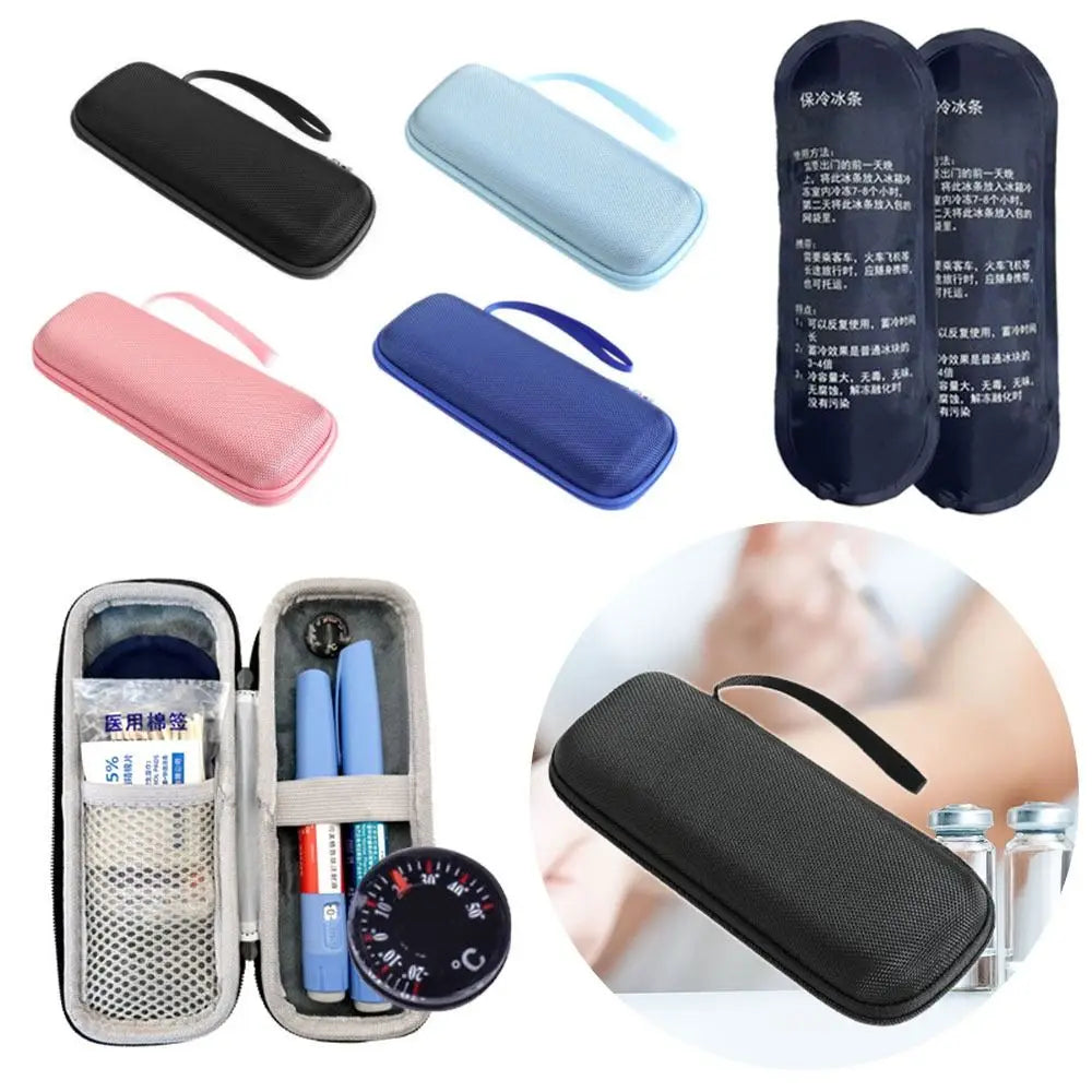 EVA Insulin Cooling Bag with Gel Packs – Waterproof Travel Cooler