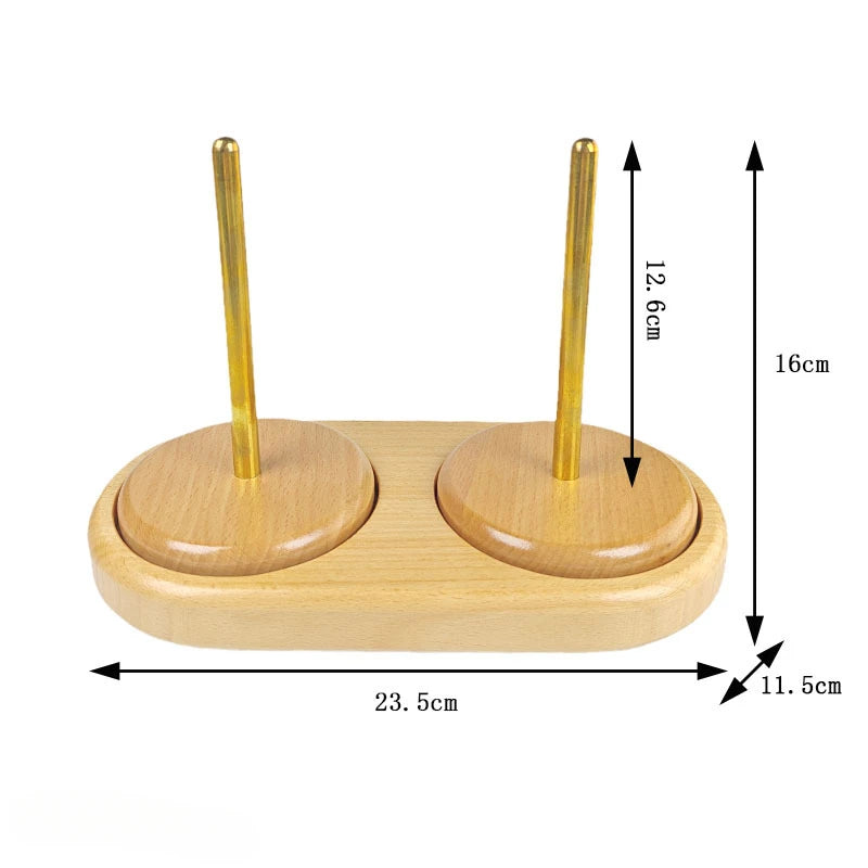 Wooden Yarn Stand – Magnetic Rotation Spool & Wool Ball Holder