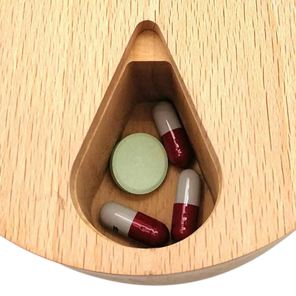 Solid Wood 7-Day Pill Organizer & Multipurpose Storage Box