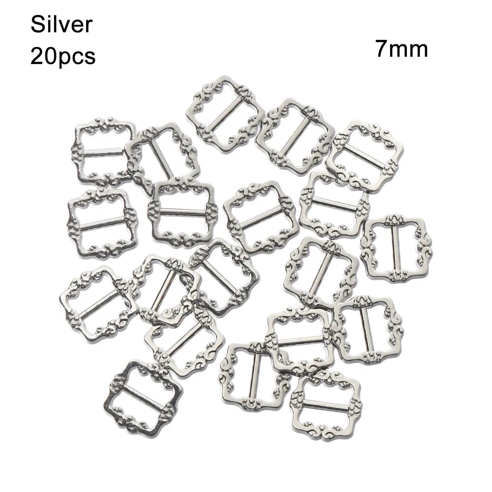 Mini Metal Tri-Glide Doll Buckles 20/40pcs – DIY Bag & Belt