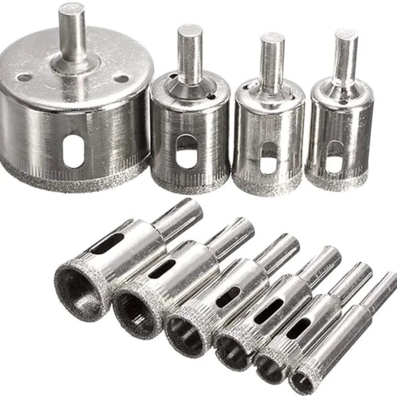 10-Piece Diamond Drill Bit Set – Glass, Tile & Marble