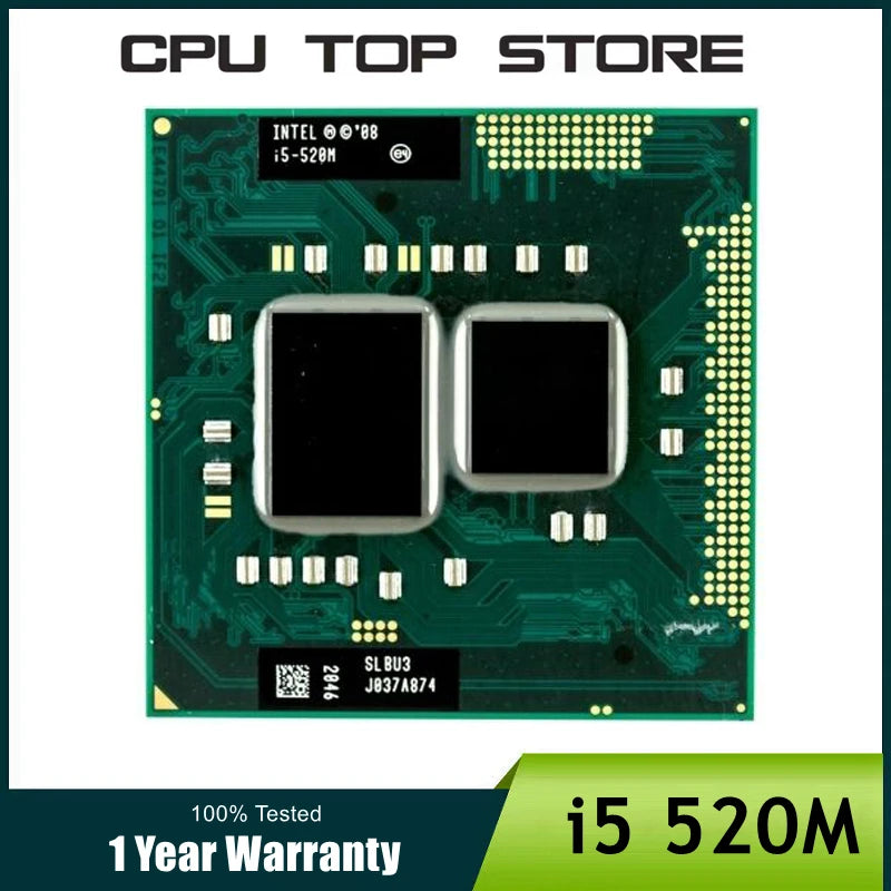 Intel Core i5-520M 2.4GHz Socket G1 Laptop CPU SLBU3