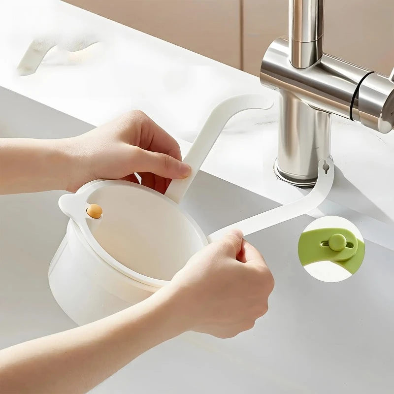 Faucet-Hanging Kitchen Sink Strainer Basket & Waste Catcher