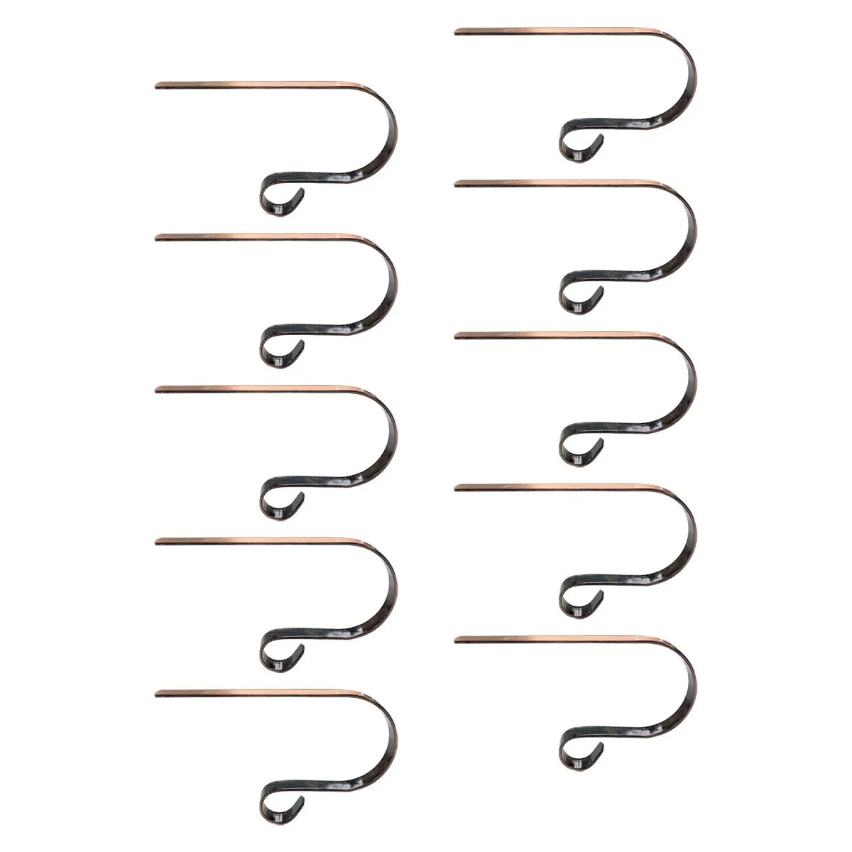 Metal Christmas Stocking Hangers for Mantel – 10 Pack Hooks