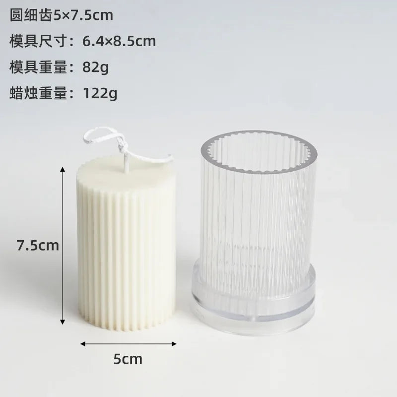 DIY Pinstripe Cylinder Candle Mold – Acrylic Candle Making Kit