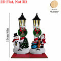 Wooden Christmas Ornaments – Santa & Snowman 2-Piece Set