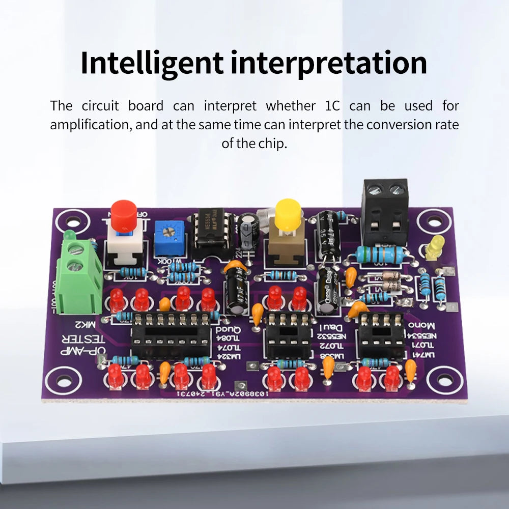 DC12V T2 Op-Amp Test Board – Single/Dual/Quad IC Tester