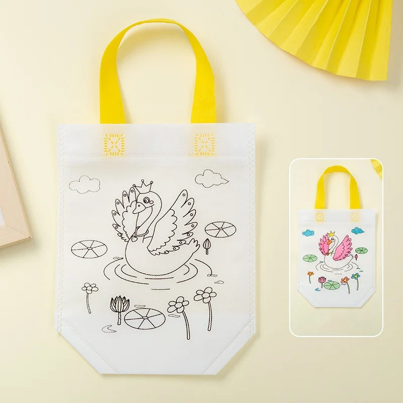 DIY Coloring Canvas Gift Bags for Kids – 15 Fun Patterns