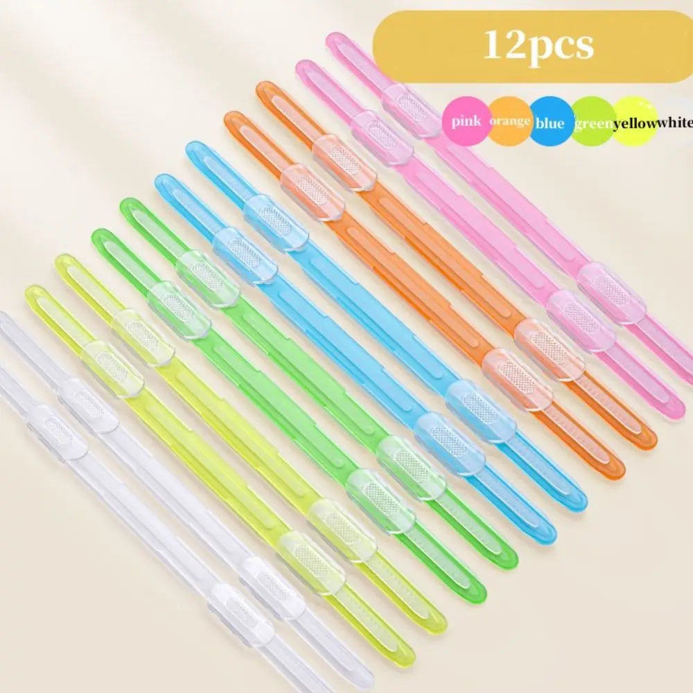 12-Pack Rainbow 2-Hole Binding Clips – A4 Loose Leaf Fasteners