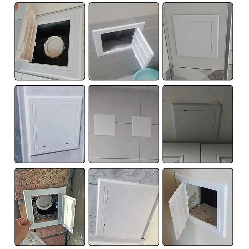 White Hinged Access Panel Door – Self-Adhesive Inspection Hatch