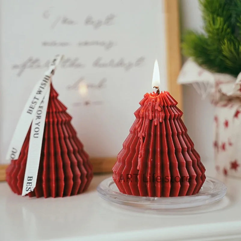 3D Christmas Tree Silicone Mold – Candle, Soap & Resin DIY