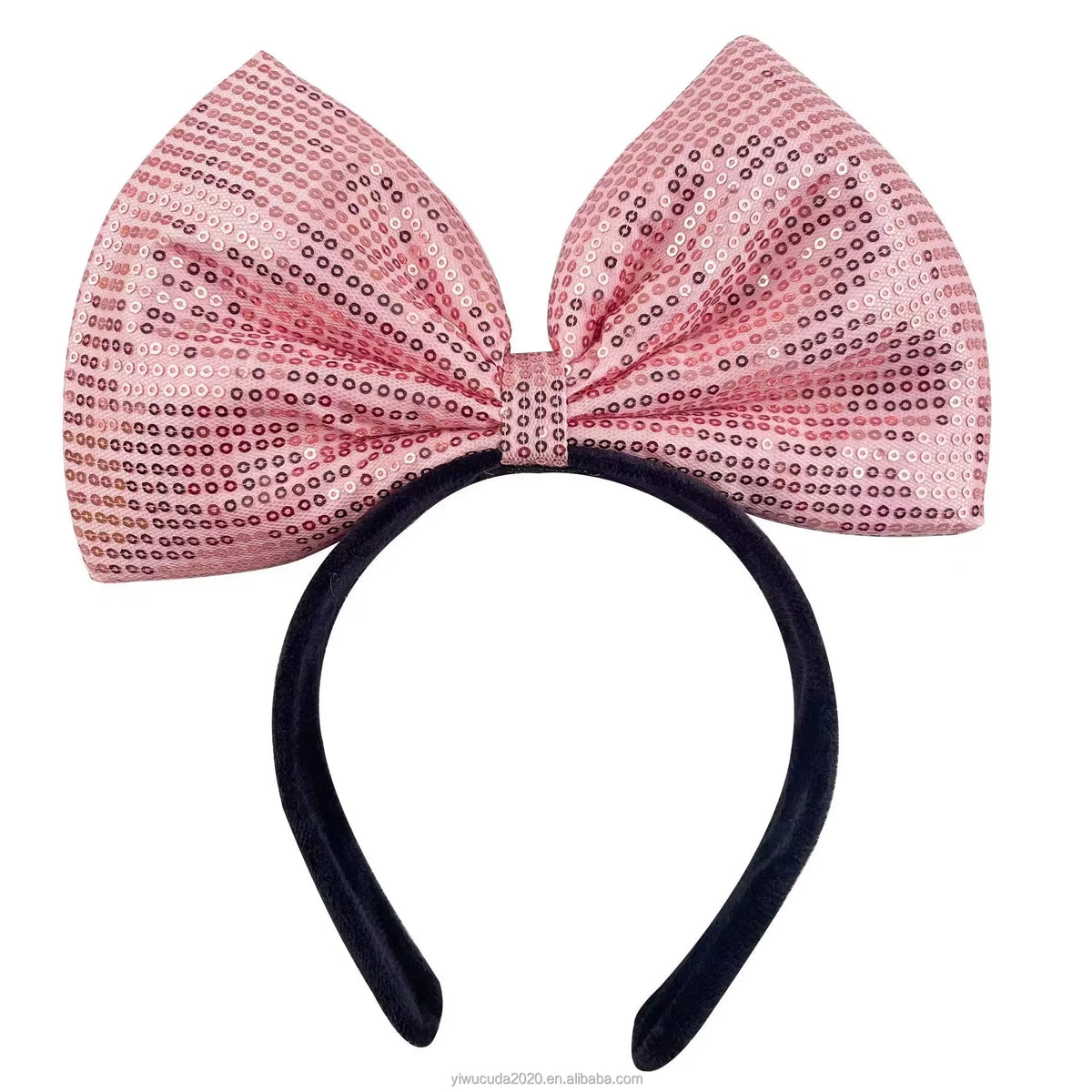 Sequin Bow Christmas Headband | Oversized 3D Hair Accessory