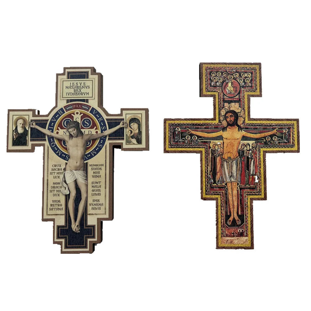 Orthodox Wooden Wall Cross – Jesus Christ Religious Décor