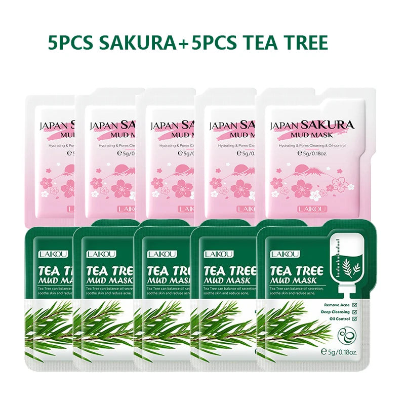 LAIKOU Sakura Mud Face Mask – Oil Control & Pore Minimizing