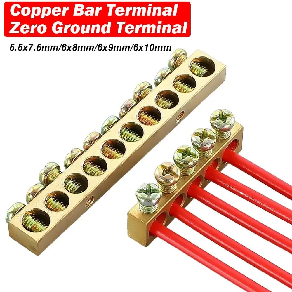 Copper Bus Bar Terminal Block – Brass Screw Wire Connector