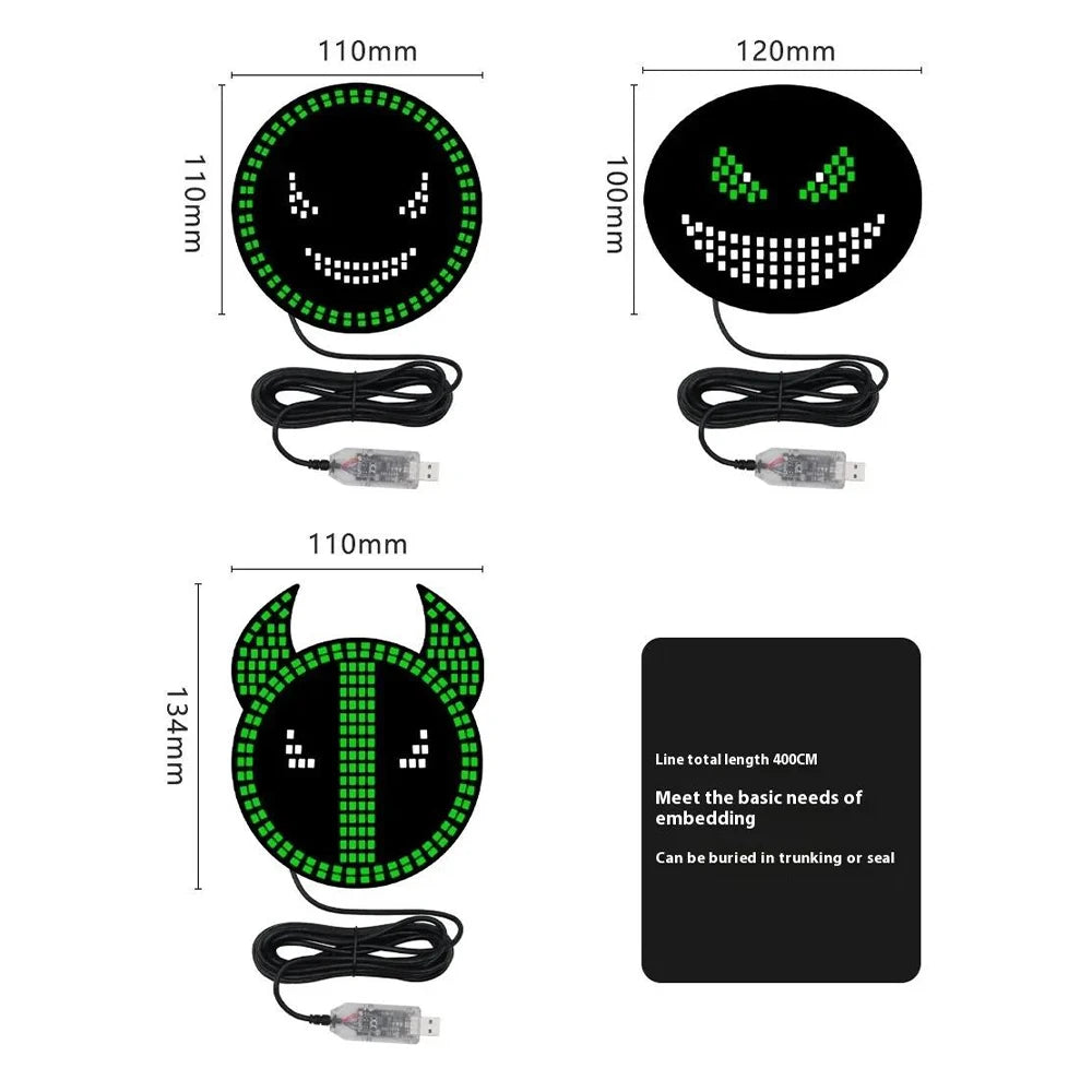 Devil's Eye LED Car Windshield Decorative Light | USB 5V