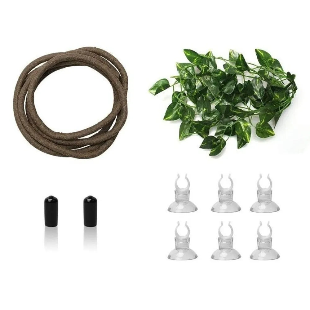 Rattan Reptile Vine Set with Suction Cups | Terrarium Decor