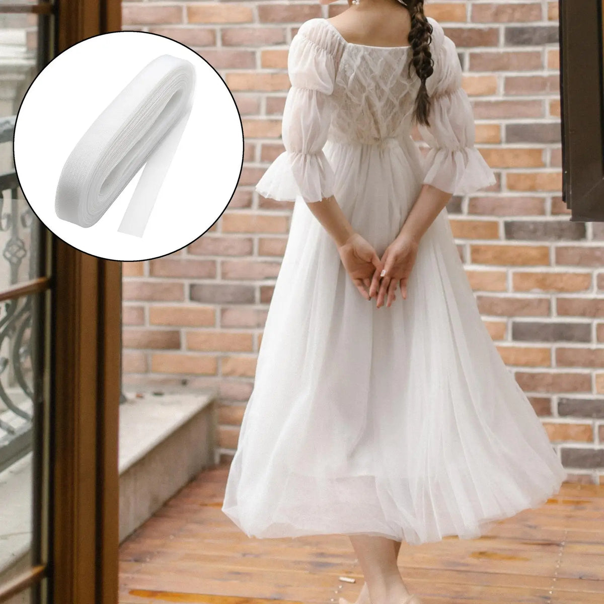 White Horsehair Braid Trim 50 Yards – Crinoline Ribbon for Sewing