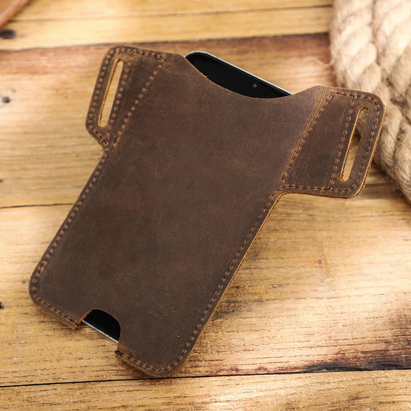 PU Leather Phone Holster Belt Clip Waist Bag – 6.7" Phones