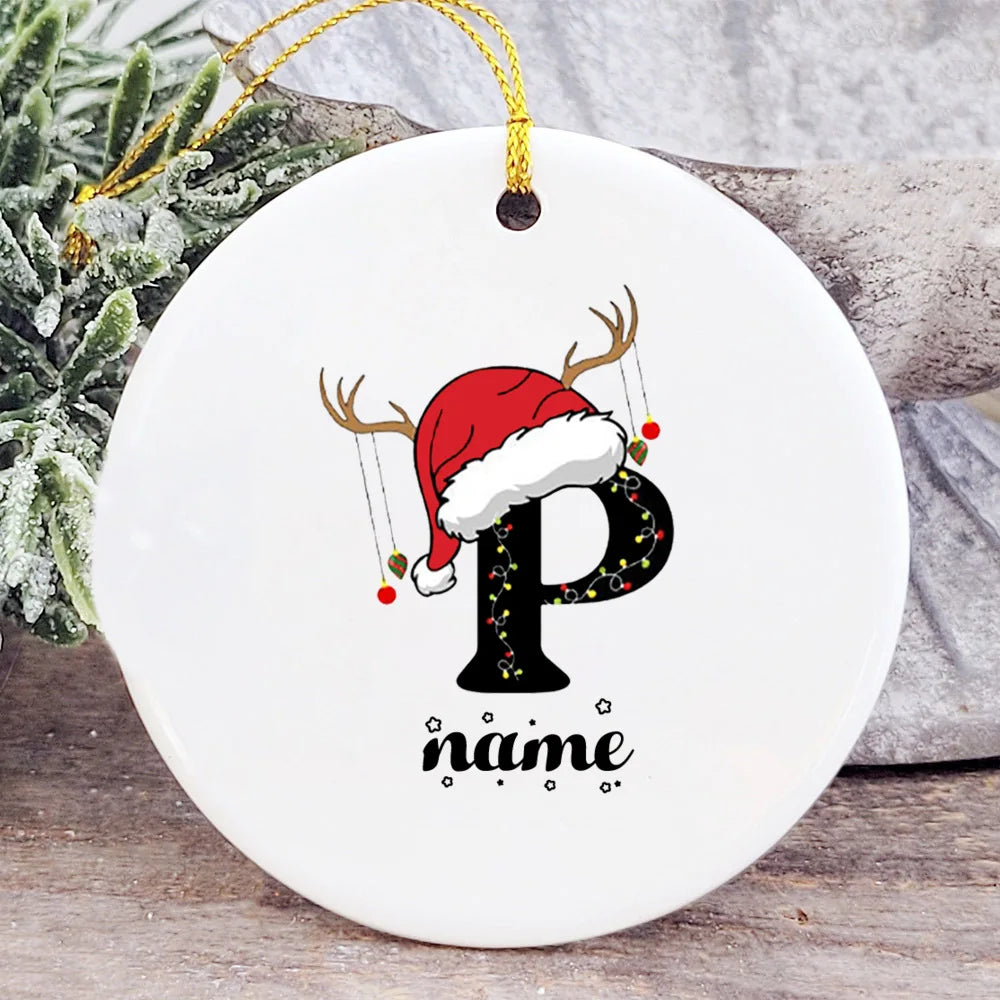 Personalized Baby's First Christmas Ceramic Bauble Ornament