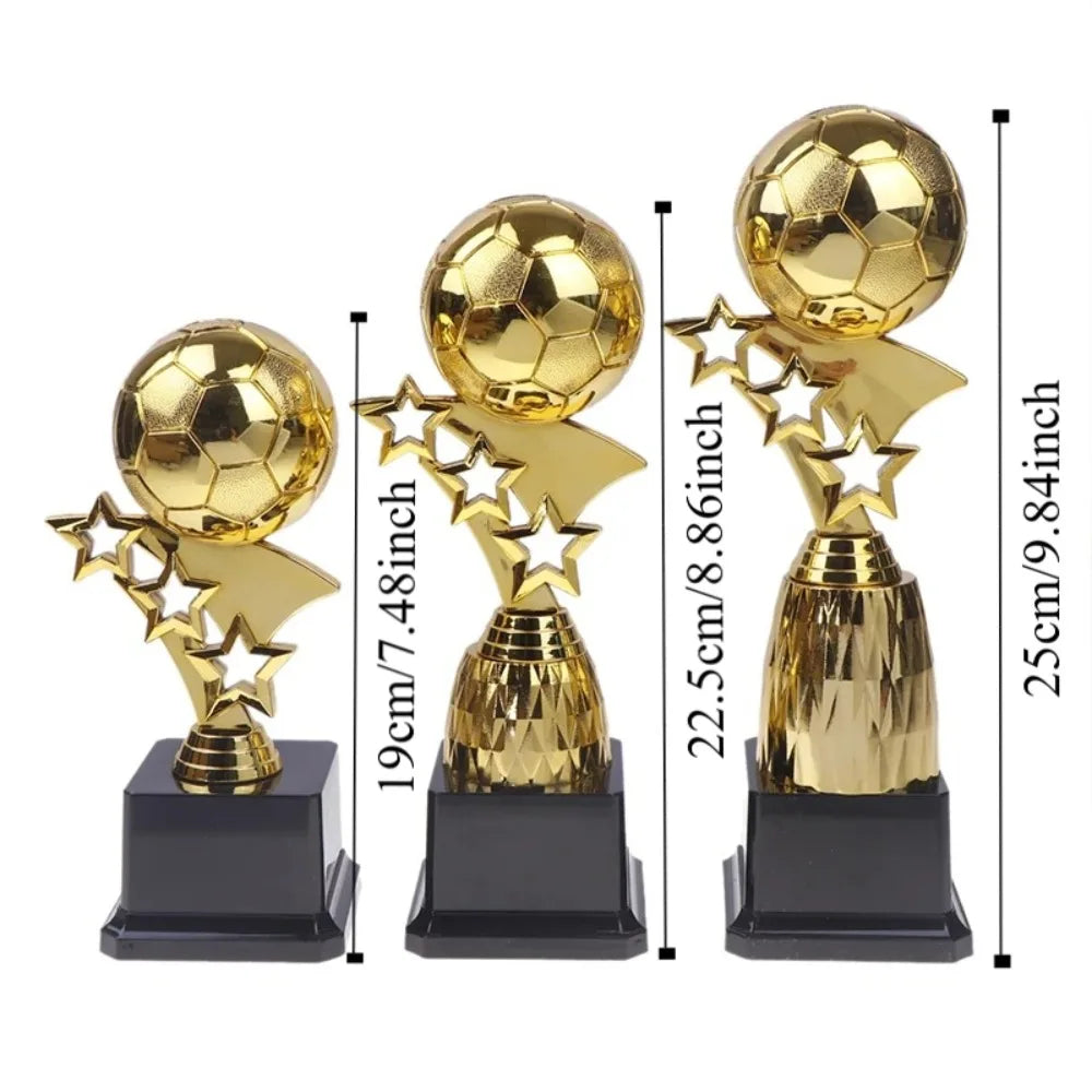 Golden Soccer Trophy Award – Plastic Prize Cup | 3 Sizes
