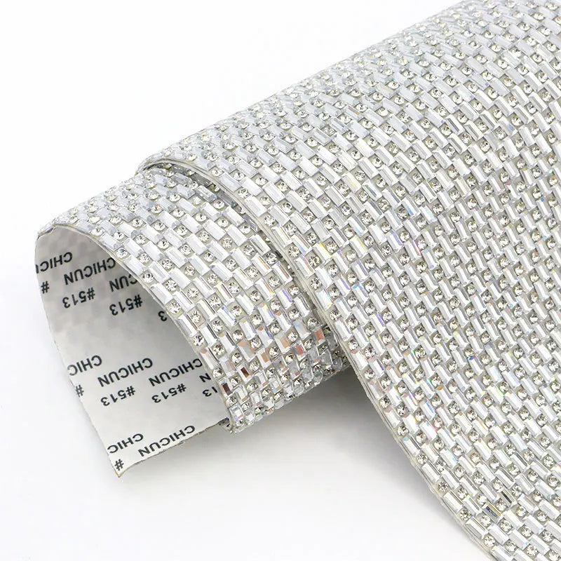 Self-Adhesive Rhinestone Sticker Sheet 24×40cm – DIY Gem Appliqué