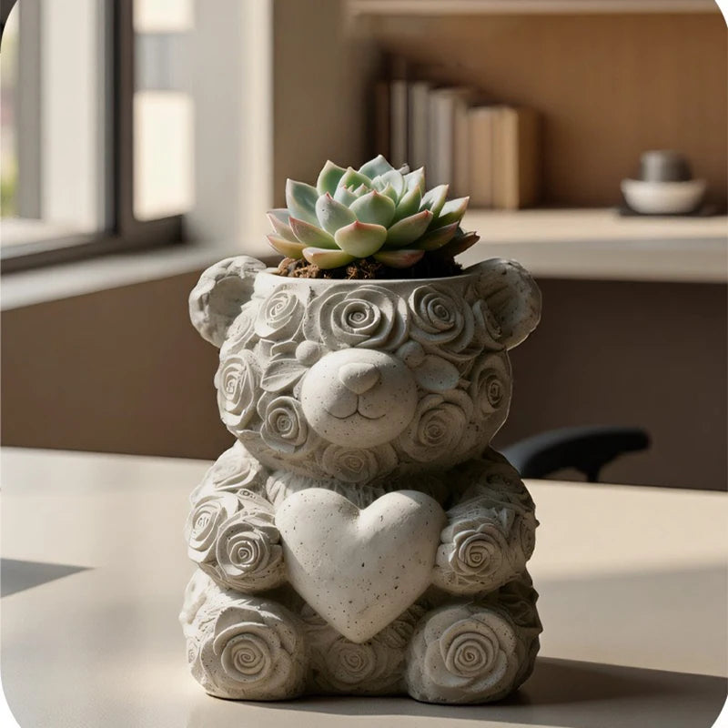 Love Bear Silicone Mold – Candle Cup, Flower Pot & Gypsum