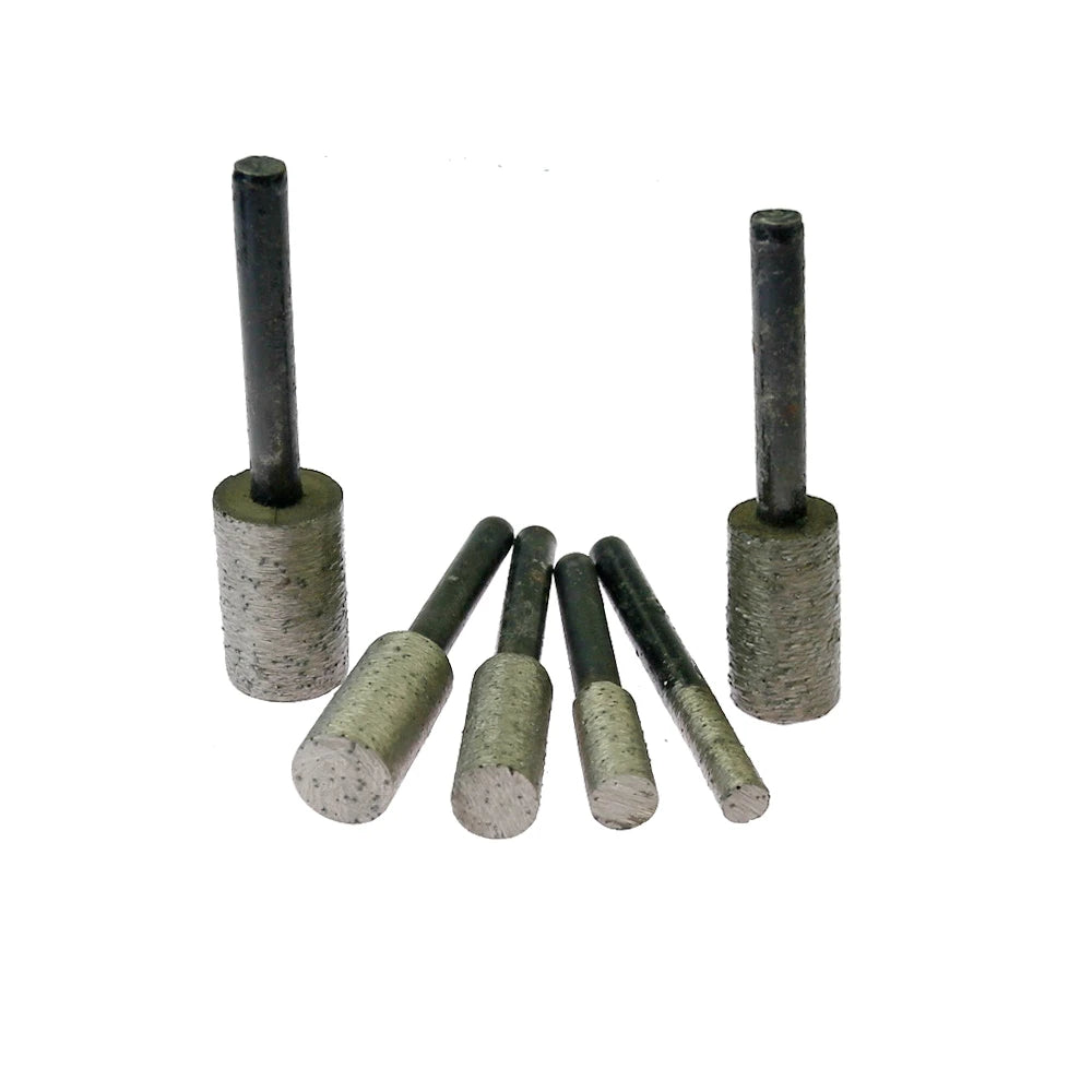 6-Piece Sintered Diamond Grinding Heads – OD 6–16mm Stone Carving
