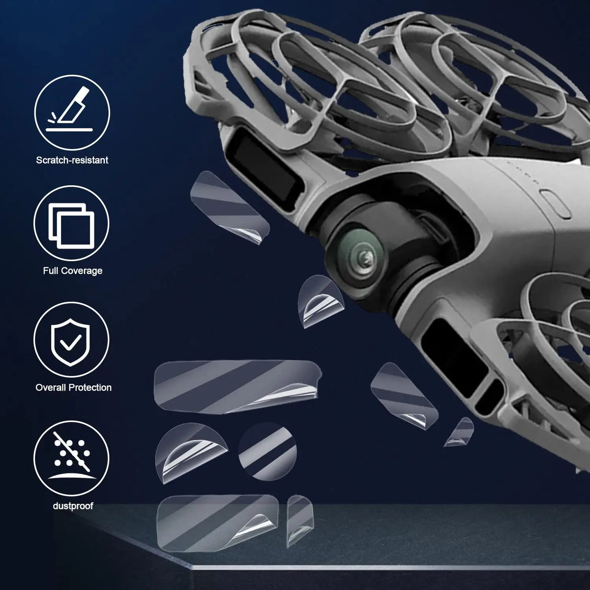 DJI Neo 2 Lens Protector – Tempered Glass & TPU Film Set