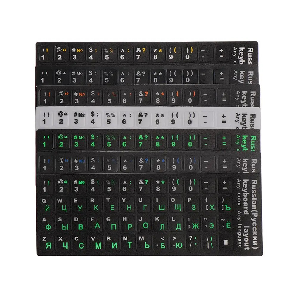 Russian Keyboard Stickers – Waterproof Frosted PVC Layout