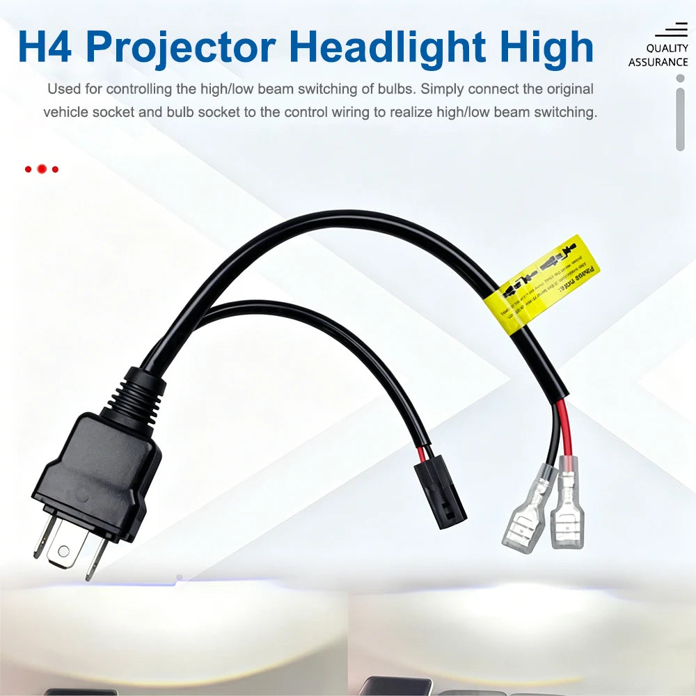 H4 9003 Bi-LED Headlight Relay Wiring Harness Adapter