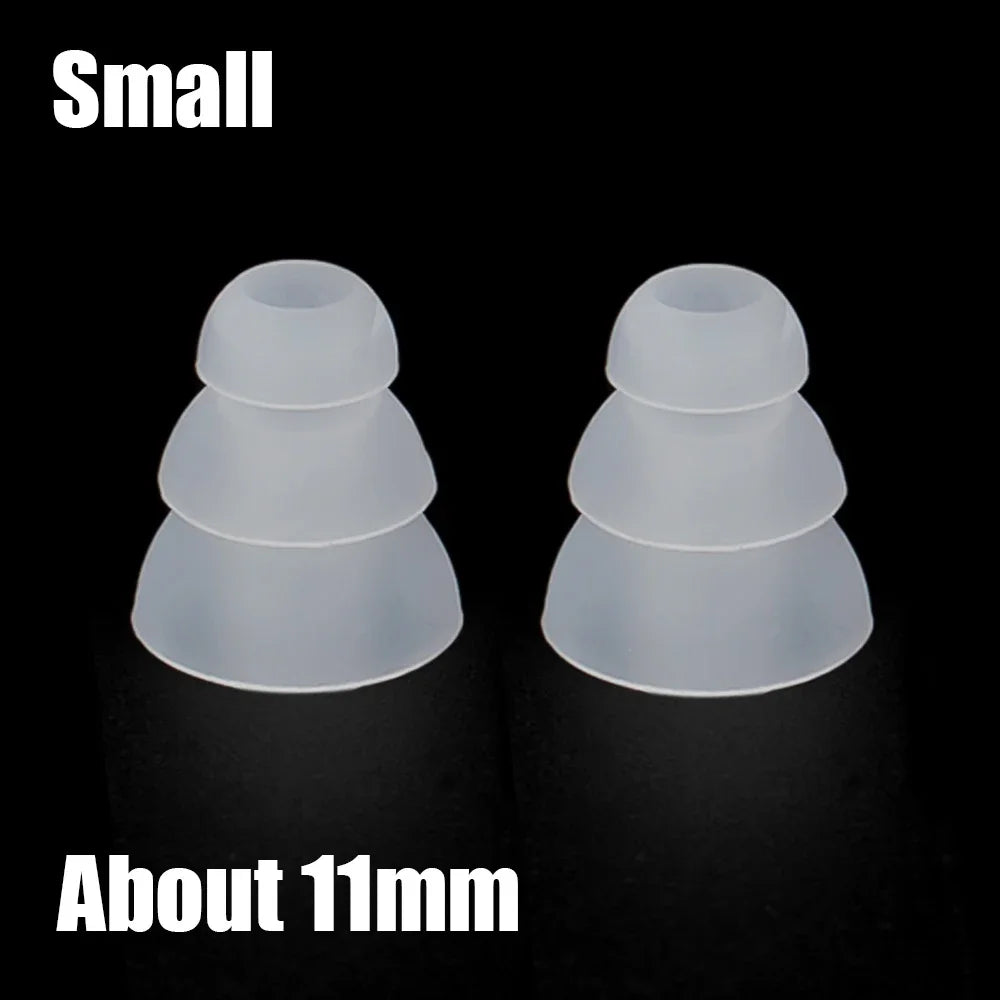 Three-Layer Silicone Eartips S/M/L – Replacement Earbuds Cap