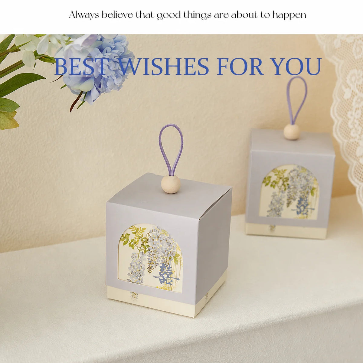 Chinese Style Square Wedding Candy Box | 7 Colors