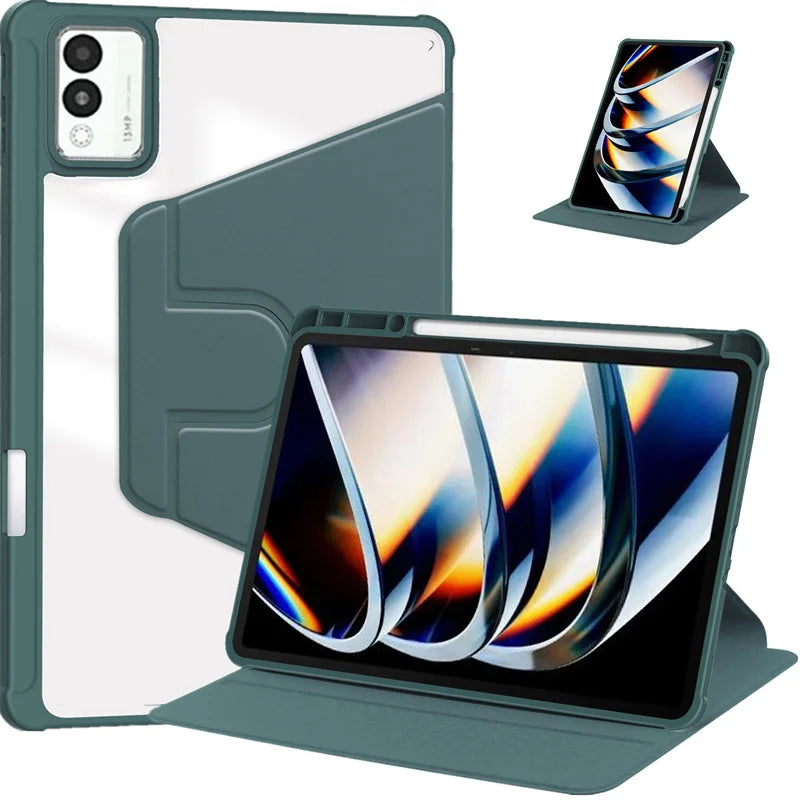 Tecno Megapad 11 Case – 360° Rotating Stand & Pencil Holder